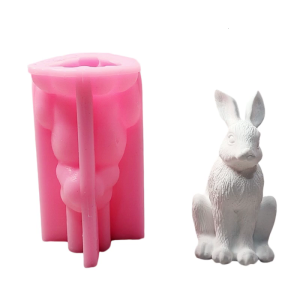 Rabbits Statue Silicone Molds for Making Soap Home Decoration Temperature Resistant Epoxy Resin Silicone Molds
