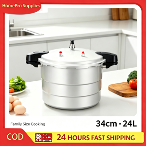 Commercial Pressure Cooker 34cm 24L Large Capacity Explosion Proof Aluminum Pot for Restaurant Gas Stove