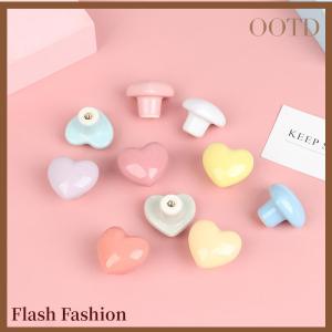 [Falsh F] Tay nắm tủ quần áo bằng gốm cầm tay màu hoạt hình tay nắm ngăn kéo tròn một lỗ