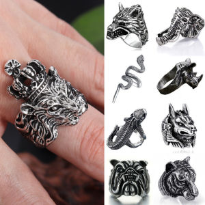 Nhẫn Vua  Vương Miện Sư Tử Titan Không Gỉ  Không Đen  Biểu Tượng Dũng Mãnh  Quyền Uy  RBVUASUTU10