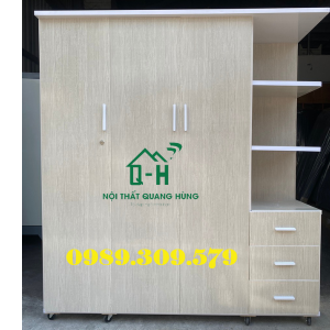 TỦ NHỰA ĐÀI LOAN CÓ KỆ CAO 1M8 NGANG 1M6 SỒI KEM