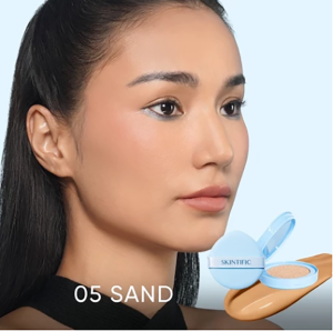 Skintific Matte Cushion Oil Control Matte Foundation All Day Long Lasting Wear Full Coverage Blur Pores Conceal Acne Marks & Redness Anti-Shine Non-Caking Non-Oxidizing Oil Absorbing Skin Calming Hide Dark Spots