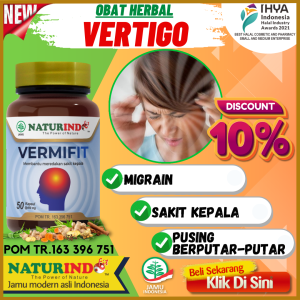 Vermifit Obat Vertigo Migrain Sakit Kepala Sebelah Menahun Pusing Berputar putar Paling Ampuh