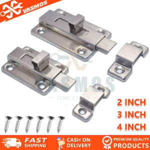 2/3/4 Inch Sliding Bar Type Stainless Steel Door Shed Lock Bolt Catch Toilet Latch