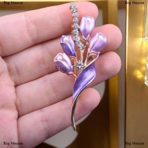 [COD] Big House Fashion Elegant Flower Tulip Brooches For Women Clothing Coat Jewelry Accessries Gift