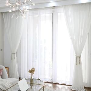 [SG] Sheer Curtain Blackout Curtains for Bedroom Day Curtain Transparent Gauze Yarn Transparent