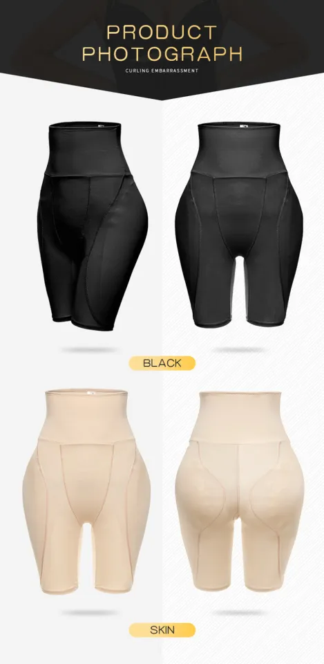 Shapewear Women Shapewear Butt Lifter Buttocks Enhancer Curvy Hip Pads  Panties (Color : Black, Size : 5XL.)