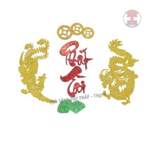 Combo 12cm Set 6 Set 7 Long Phụng Sum Vầy trang trí Dừa Thư PhápTết