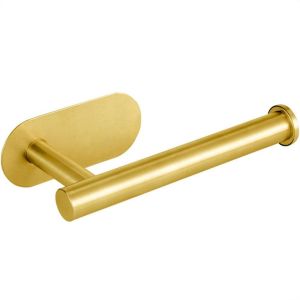 Stainless Steel Paper Towel Holder Self Adhesive No Hole Punch Toilet Roll Paper Holder Portable Long Short Kitchen Napkin Holder Kitchen