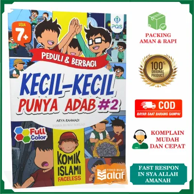 Komik Kecil-Kecil Punya Adab JILID 2 FACELESS FULL COLOR Usia 7 Tahun Plus Komik Adab Anak Islami Belajar Baik Akhlak Karya Arya Rahmadi Penerbit Pustaka Quran Sunnah