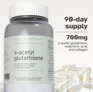 S-Acetyl Glutathione 90 Capsules 700mg Of Gluta + Hyaluronic Acid + Collagen
