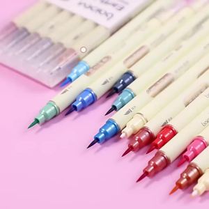 SDSg24 Colors Dual Tip Marker Pens Fineliner and Watercolor Brush Pens for Art Sketching Calligraphy or Journals Drawing ColoringHJO