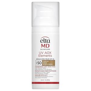 New EltaMD UV AOX Elements Tinted Mineral Face Sunscreen Lotion Tinted Moisturizer for Face SPF 50 with Antioxidants For Dry Sensitive Skin 1.7 oz Pump