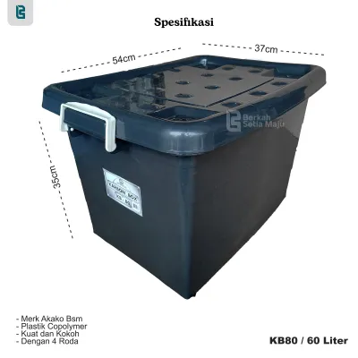 CONTAINER BOX CB 75 LITER PLASTIK KOTAK WADAH PENYIMPANAN SERBAGUNA VARIAN SIZE [COD]