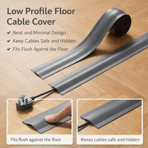 Soft Invisible Cable Duct Floor Adhesive Wire Cover Step Resistant Hidden Installation Home Office Cable Management