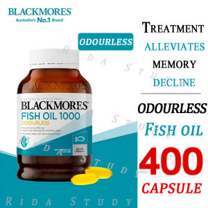 Blackmores Odourless Omega-3 Fish Oil 1000mg 400 Capsules Minyak Ikan Tidak Berbau Suitable for All Ages Original Australia EXP 2027