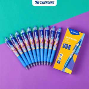 Bút Gel-033/V2 Thiên Long Quick Dry Mực Xanh Khô Siêu Nhanh Họa Tiết Thời Trang