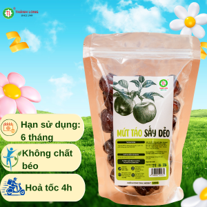 MỨT TÁO SẤY DẺO - ĐẶC BIỆT Táo Ninh Thuận sấy dẻo THÀNH LONG TÚI 500G/200G - Việt Nam
