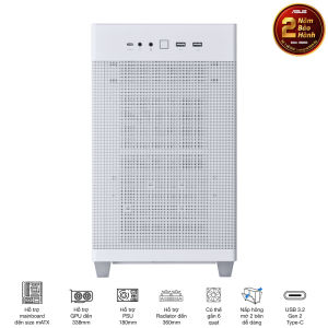 Vỏ máy tính ASUS Prime AP201TG Black/ White Tempered Glass M-ATX ( SP006043 / SP006044) - Hàng Chính Hãng