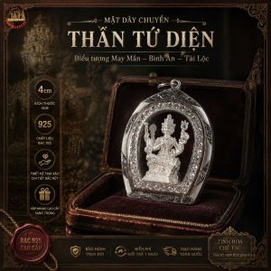 MẶT DÂY CHUYỀN TRANG TRÍ BẠC MANG THEO BÊN NGƯỜI GIÚP TÂM TRÍ BÌNH YÊN THƯ THÁI