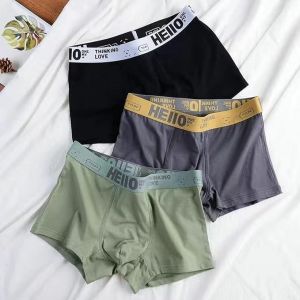 Ready Stock 3/5 Pcs Set New Solid Color Mens Boxer Briefs Men Underwear Male Trend Breathable Sports Panties Seluar Dalam Lelaki