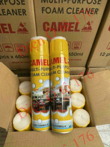 COMBO 5 chai xịt tẩy vệ sinh nội thất ô tô dạng bọt CAMEL FOAM CLEANER 650ML