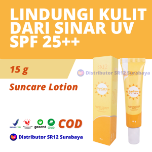 SR12 Suncare Lotion 15gr SPF 25 Sunscreen Sunblock Sun Care BPOM