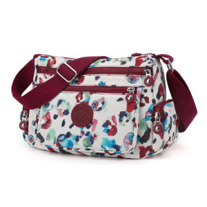GStar Multi-layer Large Capacity Floral Sling Bag for Women Waterproof Nylon Fashion Messenger Bag Business Cashier Change Crossbody Bag Beg Tangan Wanita