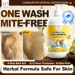 Cassiel Pet Buy 2 Free 1 Upgraded Shampoo For Anti Tick And Flea Remover Antifungal For Dogs & Cats