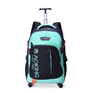 Aoking High Quality Waterproof Travel Trolley Backpack Luggage Wheeled Carry-on Bags Large Capacity Trolley Bags for Laptop