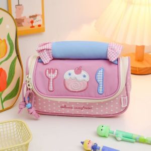 GURUNGMANI Dopamine Color Pencil Case Multi-functional Large-capacity Pen Bag Korean Stationery Pouch Students Gift