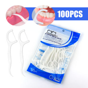 50Pcs/100pcs Bag Teeth Toothpicks Stick Dental Floss Flosser Picks Tooth Clean Oral Care