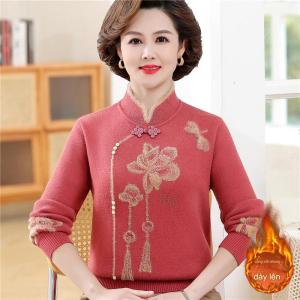 Áo Len Lót Nhung Cho Mẹ Cho Bà Tuổi Trung Niên - Hàng Quảng Châu Cao Cấp