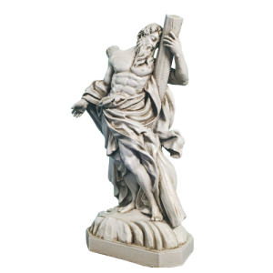 St. Andrew Apostle 25cm Statue - Classical Baroque Religious Sculpture for Home Altar & Decor