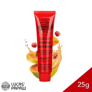 Lucas Papaw Ointment Salep Lipbalm 25g Original Gel Australia Cream Pelembab Bibir Pelembap Bibir Pecah-Pecah Penghilang Bekas Gigitan Nyamuk Serangga Atasi Luka Bakar Gosong Sinar Matahari Perawatan Kulit Multi Guna