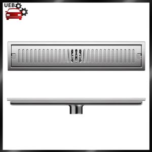 [Ueb Wholesale Mall] Multiple Sizes Insect-proof Floor Strainer 304 Stainless Steel Brushed Rectangular Floor Drain with Removable Square Hole Cover