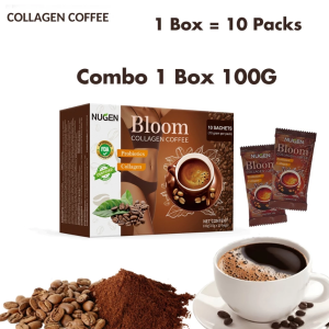 Bloom Detox Collagen Boost Slimming Coffee - Multi-pack Dark Roast Coffee with Glutathione & Probiotics Kopi Kolagen Mengurangi Berat Badan Kopi