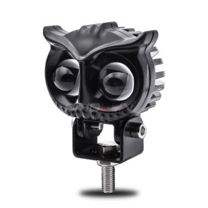 Owl LED Mini Driving Light Work Light Bar Spot Pod Dual Color White+Yellow Auxiliary light Waterproof Spotlight Projector lens For Automobile Motorbike Scooter Accessories