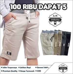 AM Collection Celana Pendek Ribu Dapat 5 // Cinos kekinian harga termurah