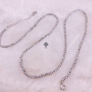 Dây chuyền titan hột bi Vòng cổ hạt bi chất liệu titan không phai không rỉ sét trangsucmoiluatuoi.RIN