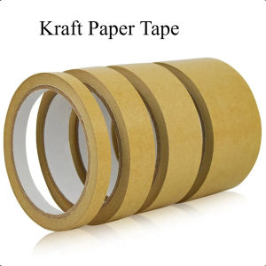 20Meters/roll Kraft Paper Brown Adhesive Masking Paper Tape For Box Sealing Kraft Paper Tape Packaging Tools