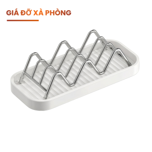 Giá để ráo bọt biển nhà bếp khay đựng xà phòng hình chữ W bằng thép không gỉ đơn giản và dễ vệ sinh.
