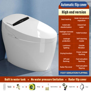 smart toilet features fully automatic sensing wireless remote control and multi-mode cleaning water tank