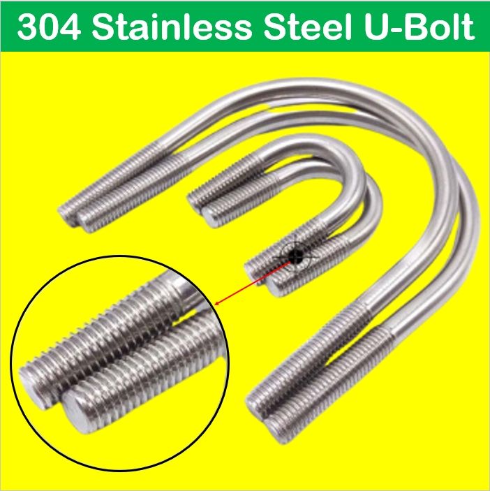 Mago M6-M8 Metric 304 Stainless Steel U-Bolts Round Bend U-Bolt Screw U ...