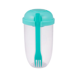 Portable Breakfast Cups Cereal Nut Yogurt Salad Cup Container Set with Fork Sauce Cup Small Food Container Tableware