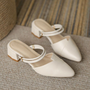 IELGY Fashionable Toe Sandals Womens Summer Block Heel Gentle French Style