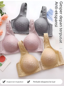 Bra Wanita dengan Penguat Anti-Kendur dan Pengumpul Lemak Bra Tipis Wanita dengan Kancing Depan Bra Pengumpul dan Anti-Kendur