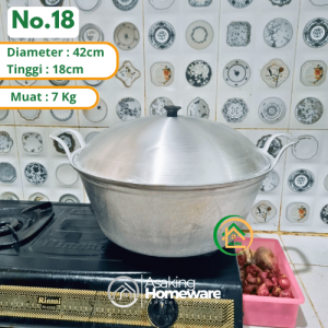 Panci Serbaguna no 10-18 Citel Alumunium Tebal Anti Lengket Jumbo Kuat dengan Tutup Asaking