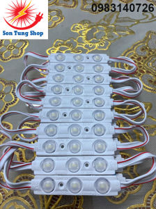 LED hắt module 3 bóng 7015 chóa lồi Samsung 12V chống nước vỉ 20 thanh
