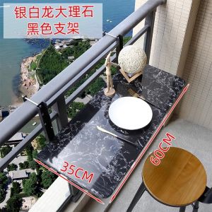 Balcony Table Hanging Balcony Bar Table Balcony Hanging Table Outdoor Furniture Iron Bar Table Household Small Apartment Guardrail Desk
